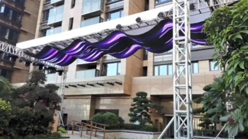 Outdoor P7.8 Wave Creative Foldable Led Screen