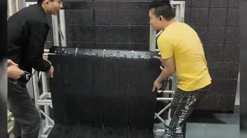 Folding LED Screen Wire Hanging Structure Safe Installation Explained