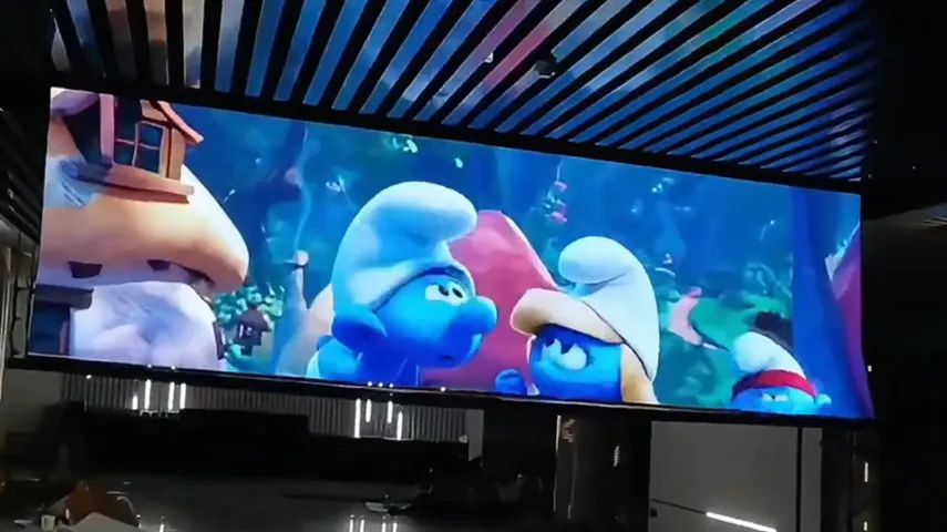 Hainan Exhibition Hall Automatic Lift Up Folding LED Screen Exhibition Space Application