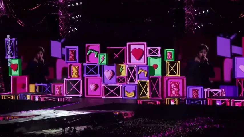 Silence Wang Concert Folding LED Stage Screen Stage Highlights Footage