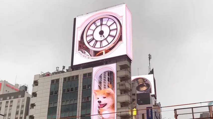Tokyo Shibuya Outdoor Ultra Thin LED Display District Landmark Case